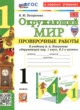 ГДЗ Решебник Окружающий мир за 1 класс проверочные работы Погорелова Н.Ю. 